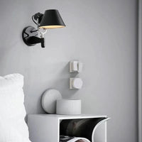 Applique murale industrielle US - noir/argent E27 | Marco Lucetti