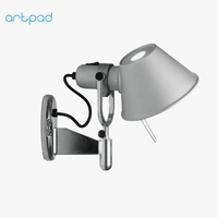 Applique murale industrielle US - noir/argent E27 | Marco Lucetti