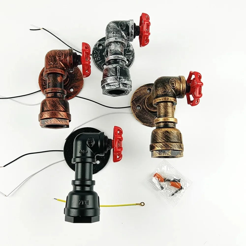 Applique murale industrielle vintage avec tuyau d'eau pour éclairage intérieur | Marco Lucetti