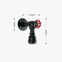 Applique murale industrielle vintage avec tuyau d'eau pour éclairage intérieur | Marco Lucetti