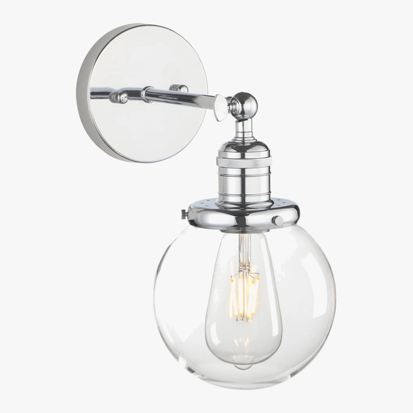 Applique murale industrielle vintage Phansthy - Globe rond en verre soufflé main | Marco Lucetti