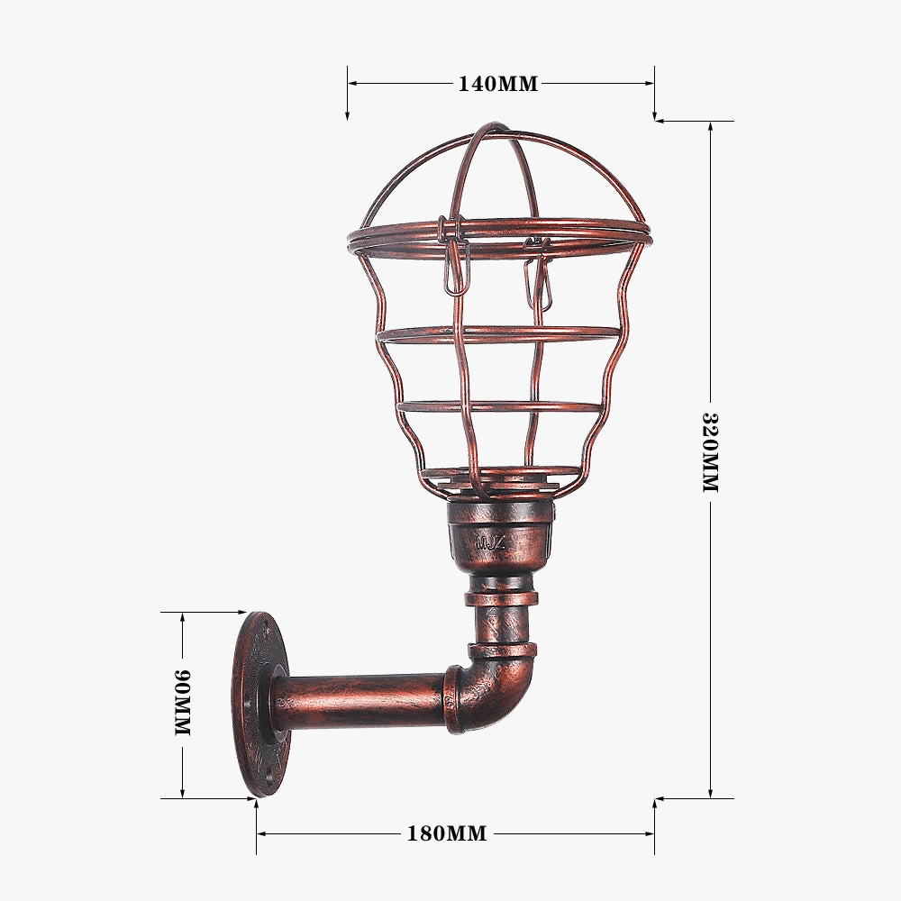 Applique murale industrielle vintage Pipeline Light pour éclairage intérieur | Marco Lucetti