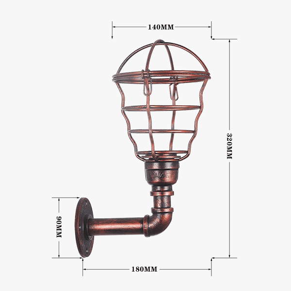Applique murale industrielle vintage Pipeline Light pour éclairage intérieur | Marco Lucetti