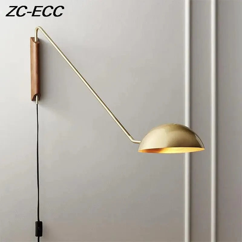 Applique Murale Italienne Bras Long Rotatif en Bois | Marco Lucetti