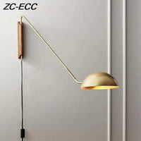 Applique Murale Italienne Bras Long Rotatif en Bois | Marco Lucetti