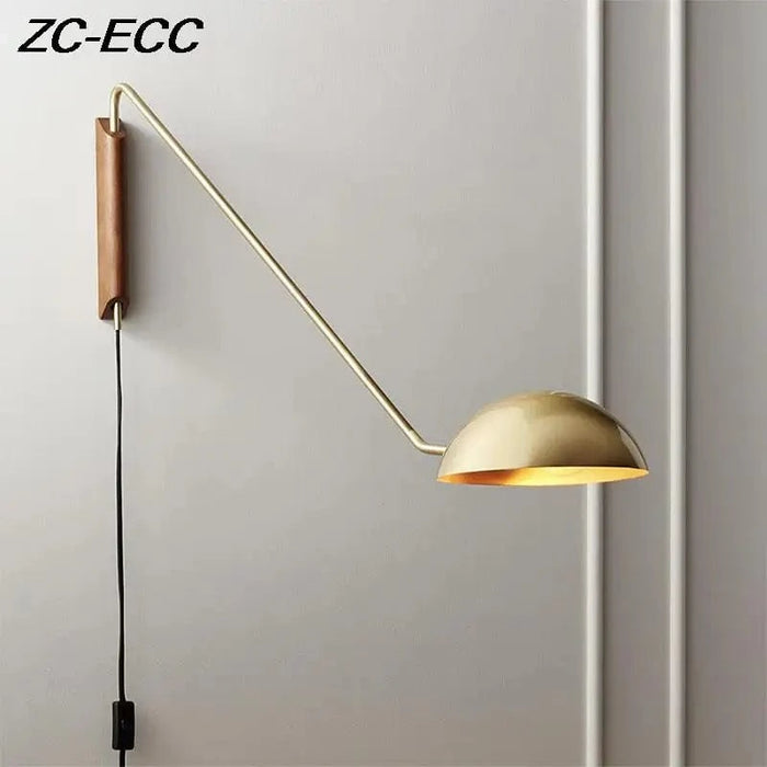 Applique Murale Italienne Bras Long Rotatif en Bois | Marco Lucetti