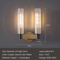 Applique murale italienne de luxe en cristal de cuivre "Crystal Luxe" | Marco Lucetti Double tête