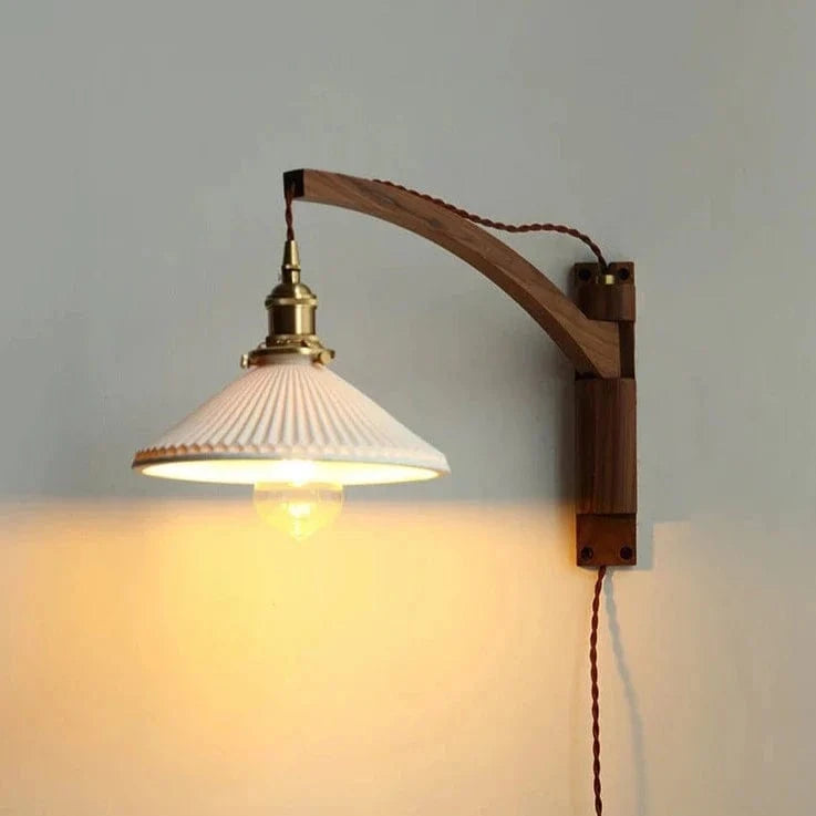 Applique murale japonaise en bois massif ajustable | Marco Lucetti