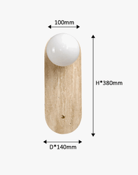 Applique murale japonaise en marbre jaune Wabi Sabi - Collection Japonaise | Marco Lucetti