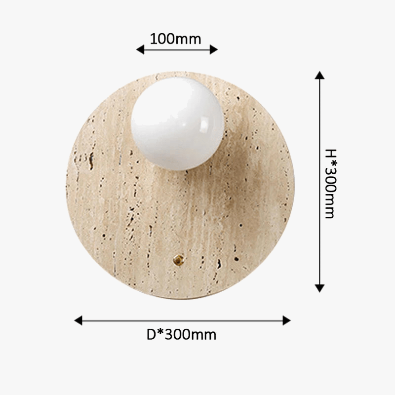 Applique murale japonaise en marbre jaune Wabi Sabi - Collection Japonaise | Marco Lucetti