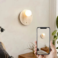 Applique murale japonaise en marbre jaune Wabi Sabi - Collection Japonaise | Marco Lucetti