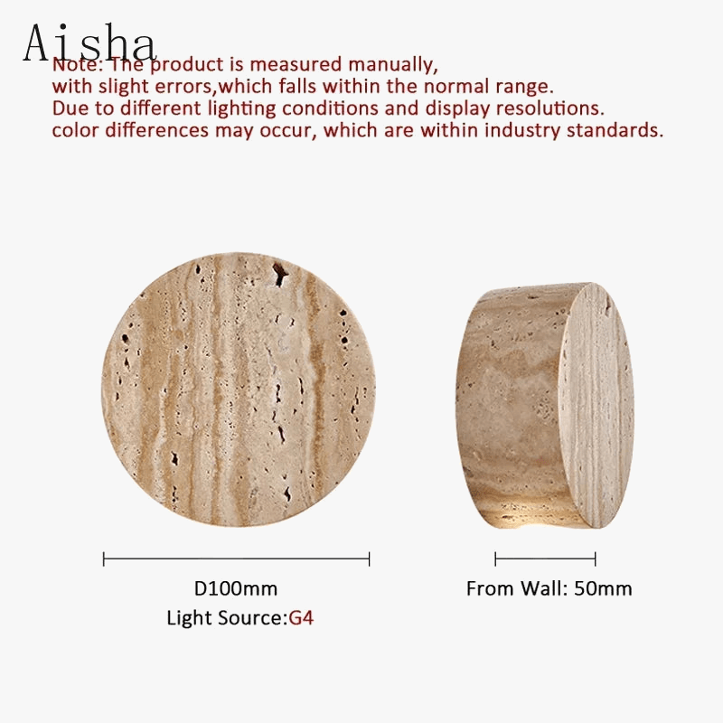 Applique murale japonaise en pierre jaune naturelle Wabi Sabi Collection Zen | Marco Lucetti 10x5cm