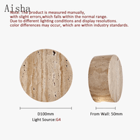 Applique murale japonaise en pierre jaune naturelle Wabi Sabi Collection Zen | Marco Lucetti 10x5cm