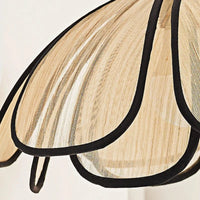Applique murale japonaise en rotin pétale Wabi Sabi | Marco Lucetti