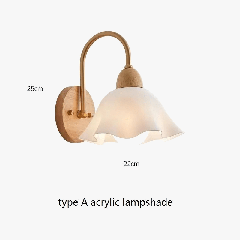 Applique murale japonaise fleurs pastorales en rondins | Marco Lucetti Abat-jour en acrylique