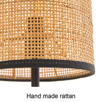 Applique murale japonaise vintage en rotin style Wabi Sabi, fait main | Marco Lucetti