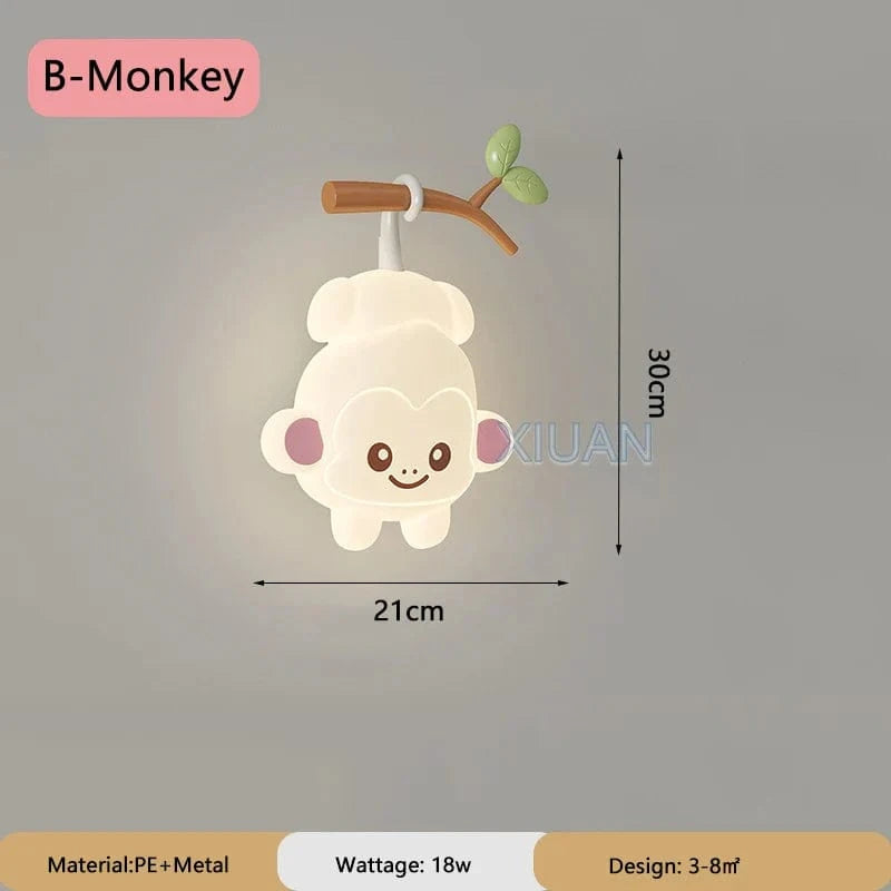 Applique murale "Jungle Kids" pour école maternelle et aire de jeux | Marco Lucetti B Singe / 3 Température de couleur