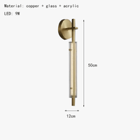 Applique Murale Laiton avec Verre Transparent et 3 Intensités Variables | Marco Lucetti