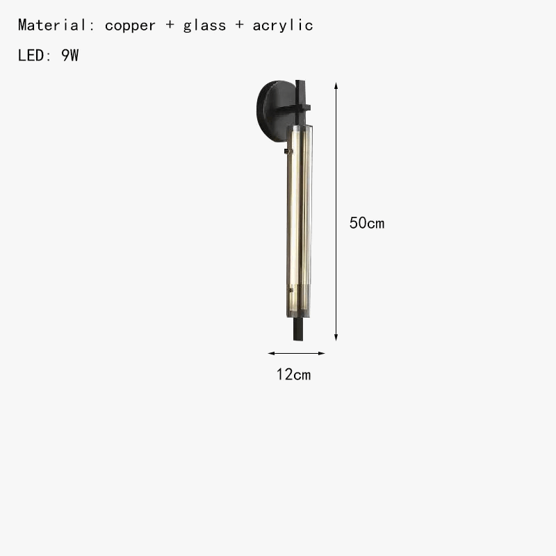Applique Murale Laiton avec Verre Transparent et 3 Intensités Variables | Marco Lucetti