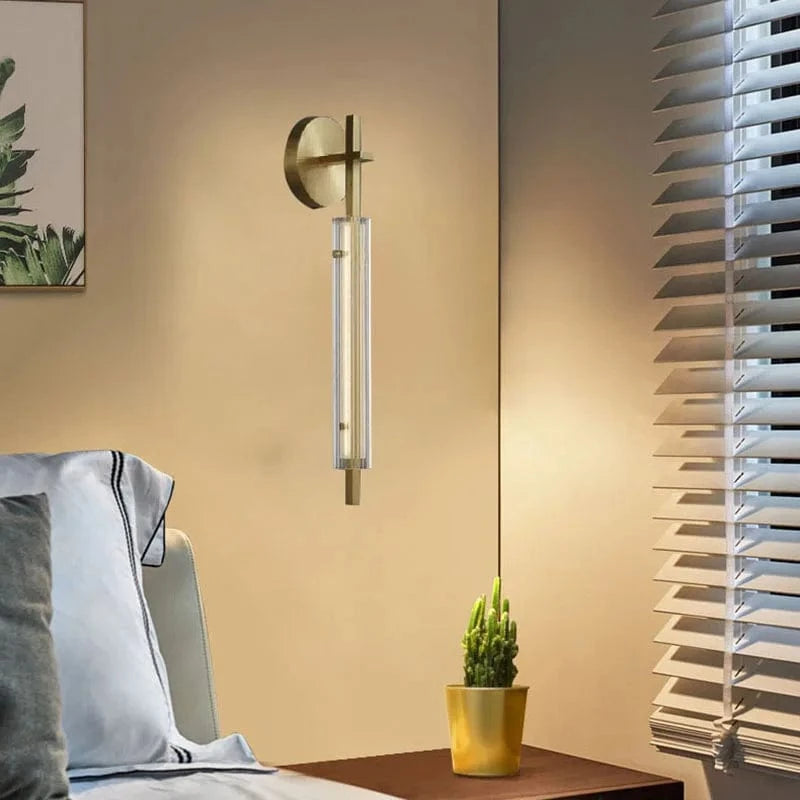 Applique Murale Laiton avec Verre Transparent et 3 Intensités Variables | Marco Lucetti