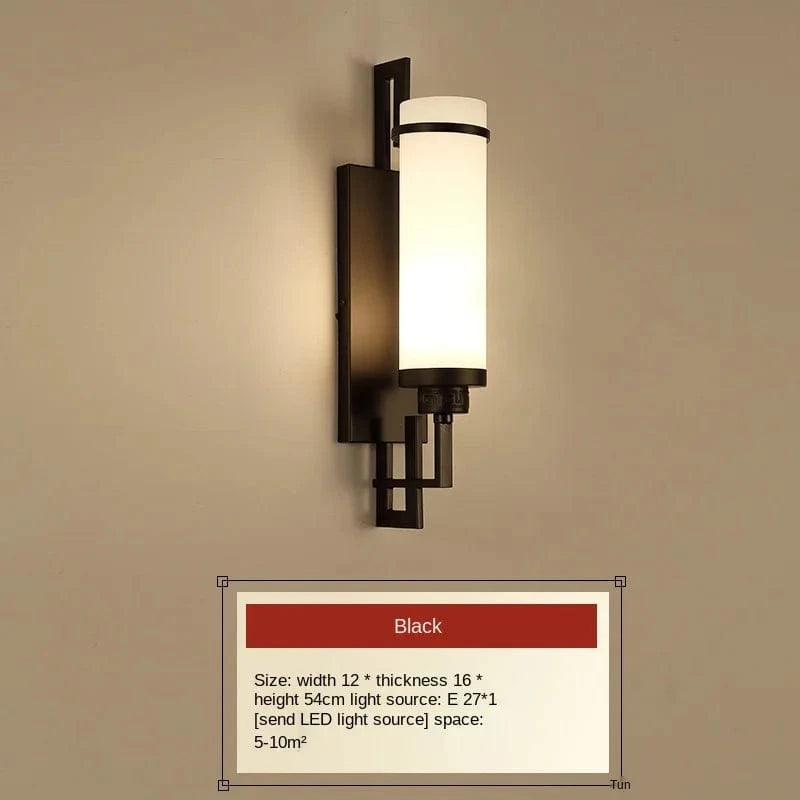 Applique murale lampe moderne minimaliste - Style chinois | Marco Lucetti Noir / Sans ampoule