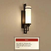 Applique murale lampe moderne minimaliste - Style chinois | Marco Lucetti Noir / Sans ampoule