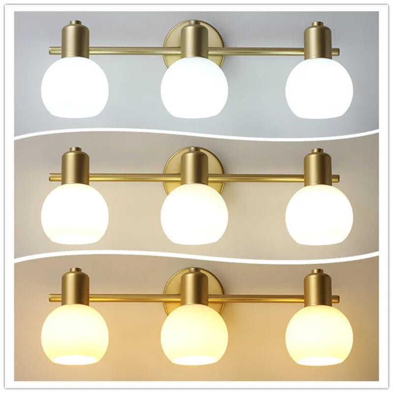 Applique Murale LED 3 Têtes - Lumière Chaude, Froide, Blanc