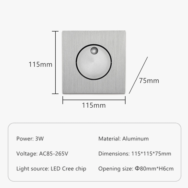 Applique murale LED 360° avec interrupteur pliable | Marco Lucetti