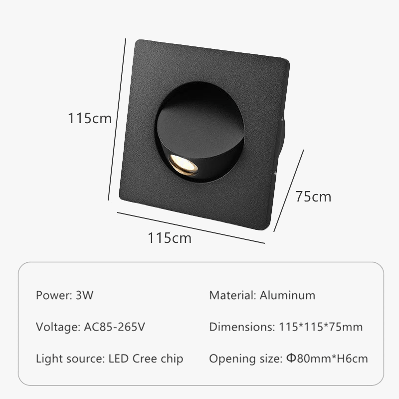 Applique murale LED 360° avec interrupteur pliable | Marco Lucetti