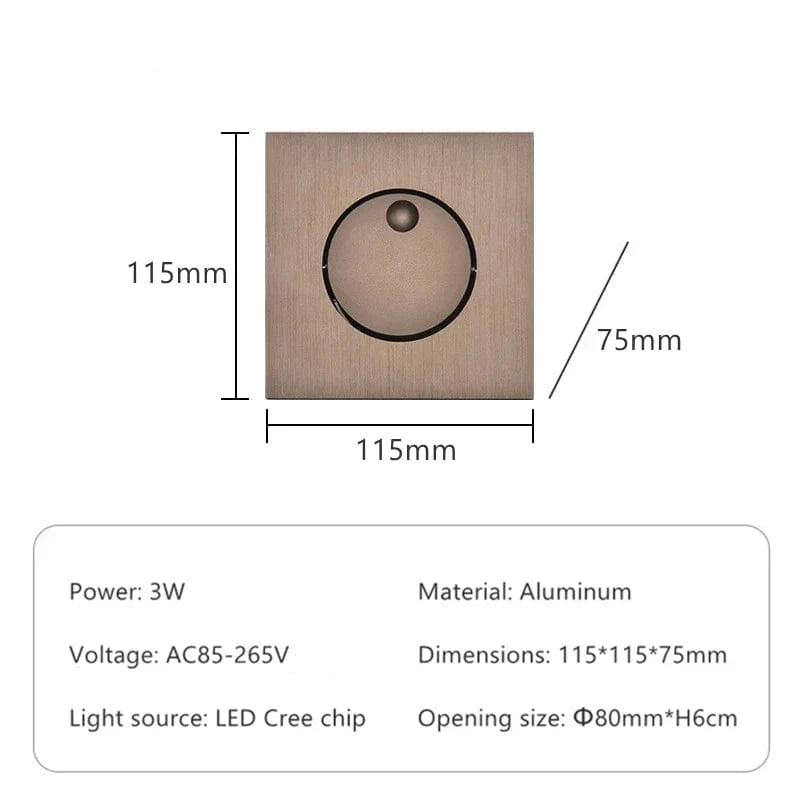 Applique murale LED 360° avec interrupteur pliable | Marco Lucetti Place du Café / Blanc chaud (2700-3500K)