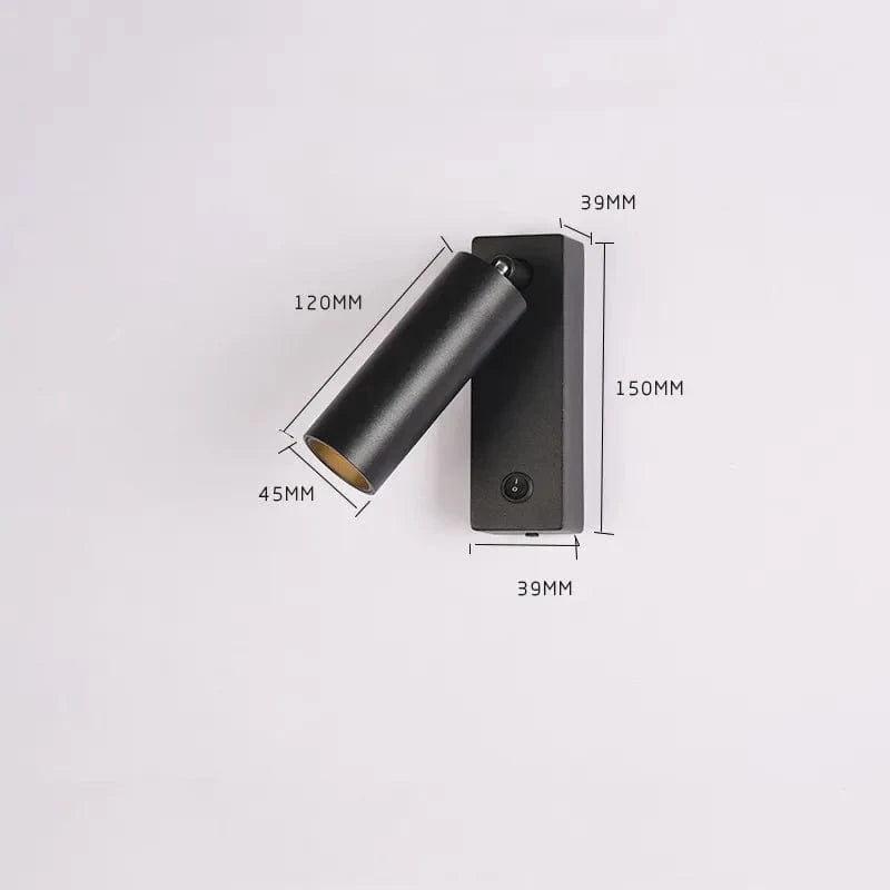 Applique murale LED 3W pliable et pivotante | Marco Lucetti Noir / Blanc chaud (2700-3500K)