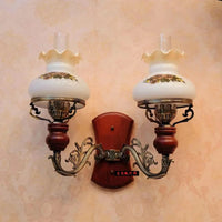 Applique murale LED à deux têtes - Élégance pour votre intérieur | Marco Lucetti Style A piètement en bois