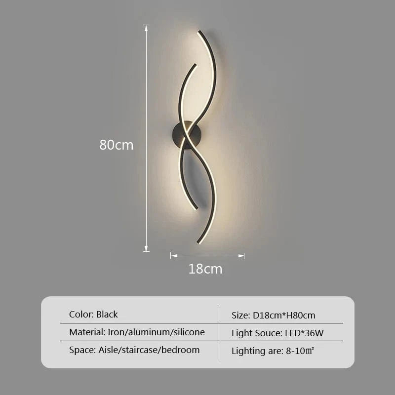 Applique murale LED à rayures pour une déco moderne | Marco Lucetti Un 80cm / Blanc froid - Pas de RC