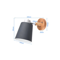 Applique Murale LED Design en Métal et Bois