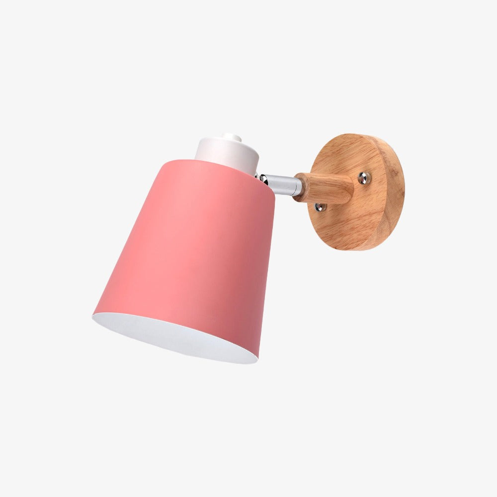 Applique Murale LED Design en Métal et Bois