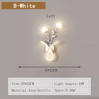 Applique Murale LED Acrylique Fleur Design | Marco Lucetti B Blanc Gauche / Blanc froid
