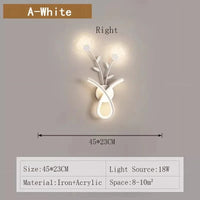 Applique Murale LED Acrylique Fleur Design | Marco Lucetti Une droite blanche / Blanc froid