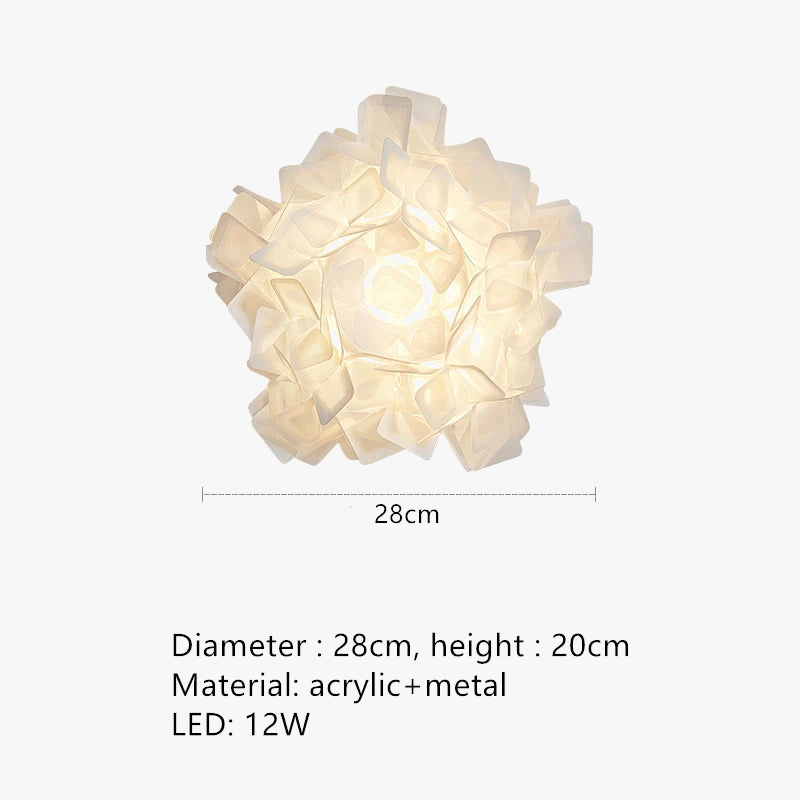 Applique murale LED Acrylique Romantique Fleur Blanche Moderne - Élégance Lumineuse