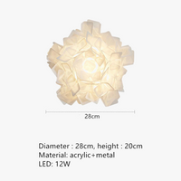 Applique murale LED Acrylique Romantique Fleur Blanche Moderne - Élégance Lumineuse