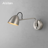 Applique murale LED Aisilan - Bras oscillant et interrupteur tactile | Marco Lucetti Nickel nacré