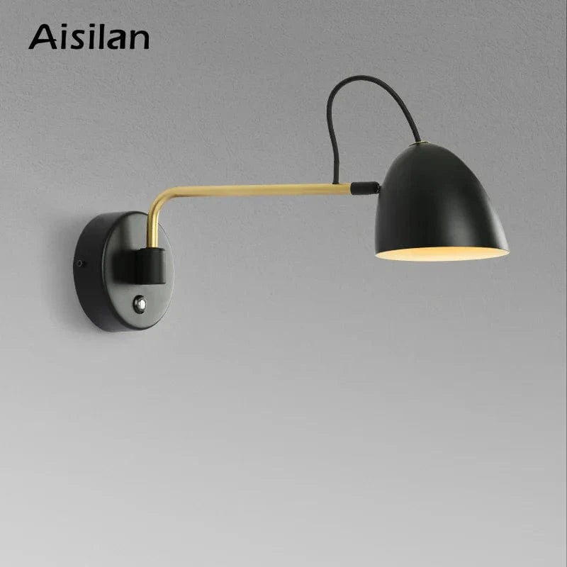 Applique murale LED Aisilan - Bras oscillant et interrupteur tactile | Marco Lucetti Noir