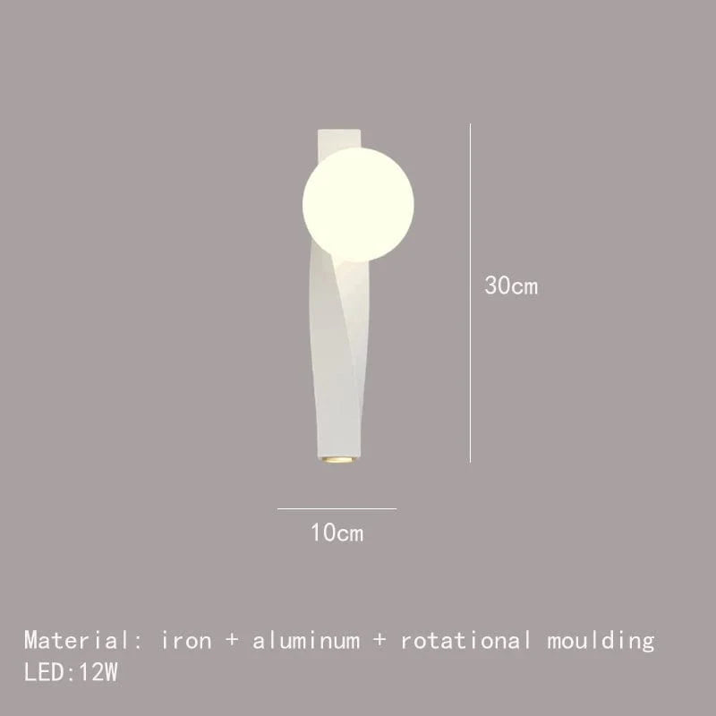 Applique Murale LED Aluminum Glass avec Moulage Rotatif | Marco Lucetti 30cm-Blanc / 3 modifiable