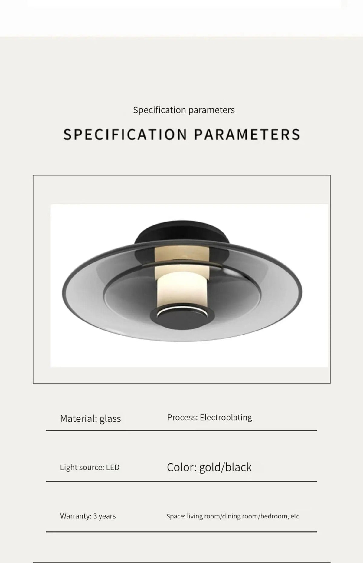 Applique murale LED ambre en verre - Style minimaliste | Marco Lucetti