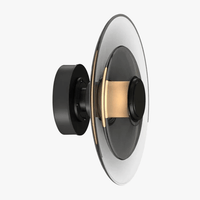 Applique murale LED Ambre Noir Doré. | Marco Lucetti Gris Fumée / 23 cm / Lumière chaude