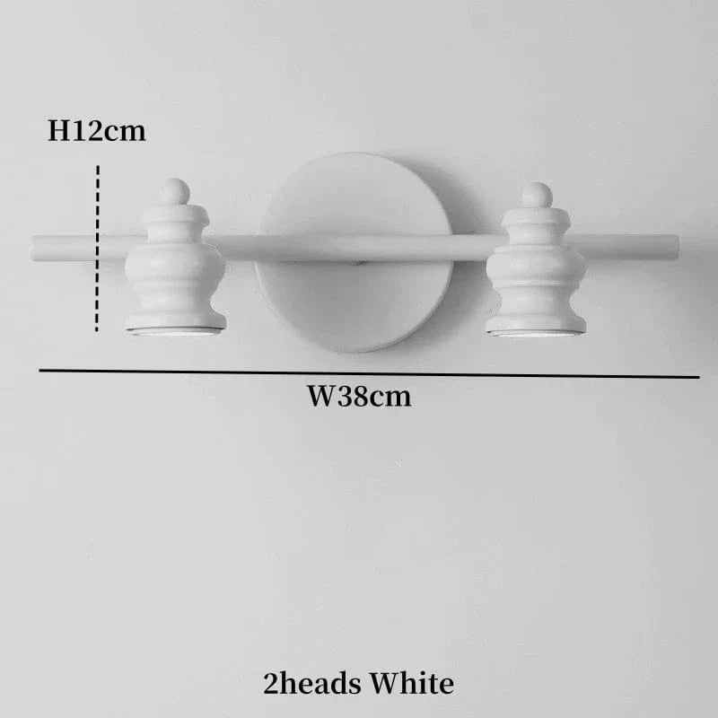 Applique murale Led américaines pour miroir de salle de bains | Marco Lucetti 2 têtes blanc / CHINE / Blanc chaud (2700-3500K)
