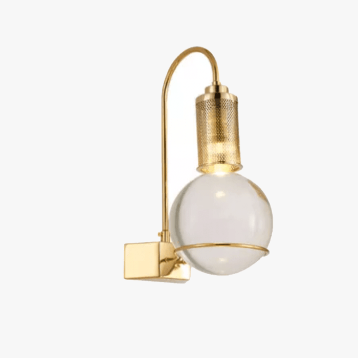 Applique Murale LED Ampoule Dorée avec Boule Crystal | Marco Lucetti