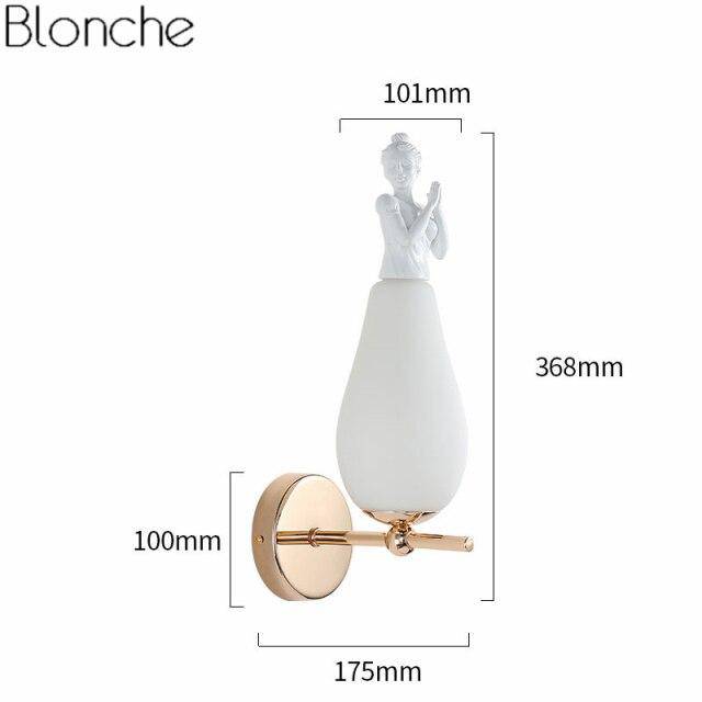 Applique murale LED angélique en métal blanc | Marco Lucetti