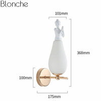 Applique murale LED angélique en métal blanc | Marco Lucetti