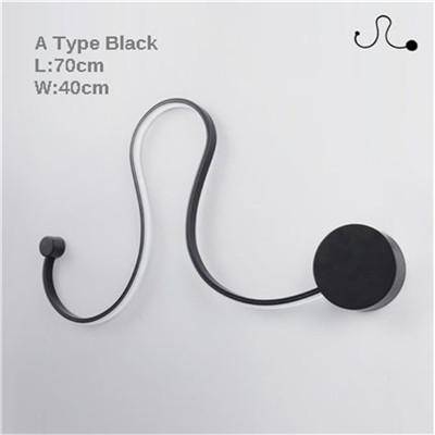 Applique murale LED Art Déco chic | Marco Lucetti (A) 70x40cm / Noir