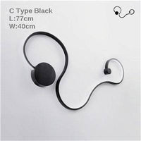 Applique murale LED Art Déco chic | Marco Lucetti (C) 77x40cm / Noir